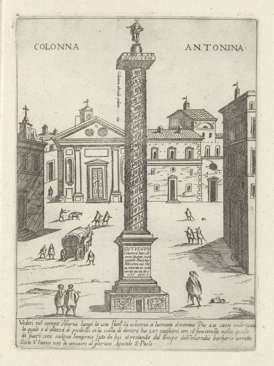 Säule des Marcus Aurelius in Rom von Giovanni Maggi