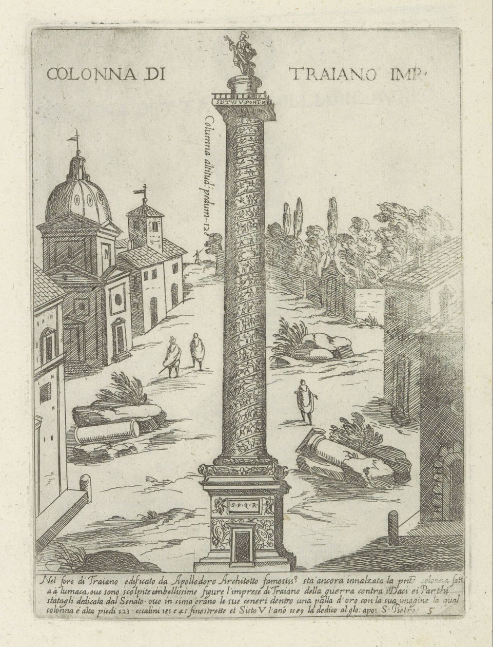Säule des Trajan in Rom von Giovanni Maggi