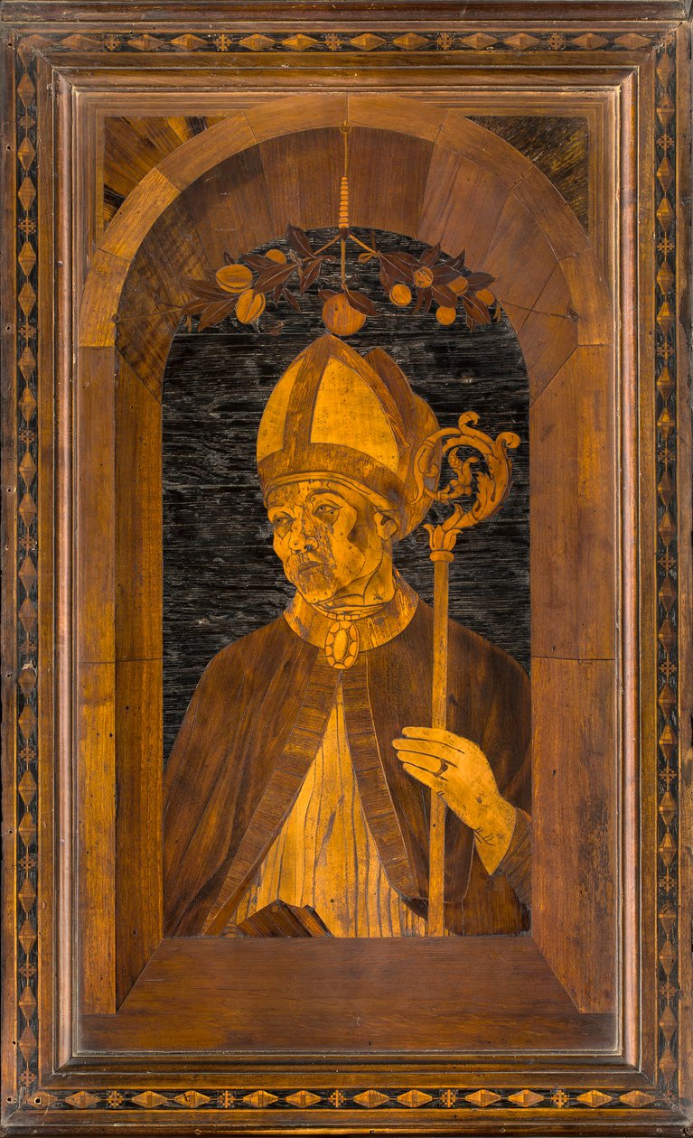 Lignaean Canonical Choir, eingelegt von Giovanni Maria Platina 1484, Stallo Superiore, Sant