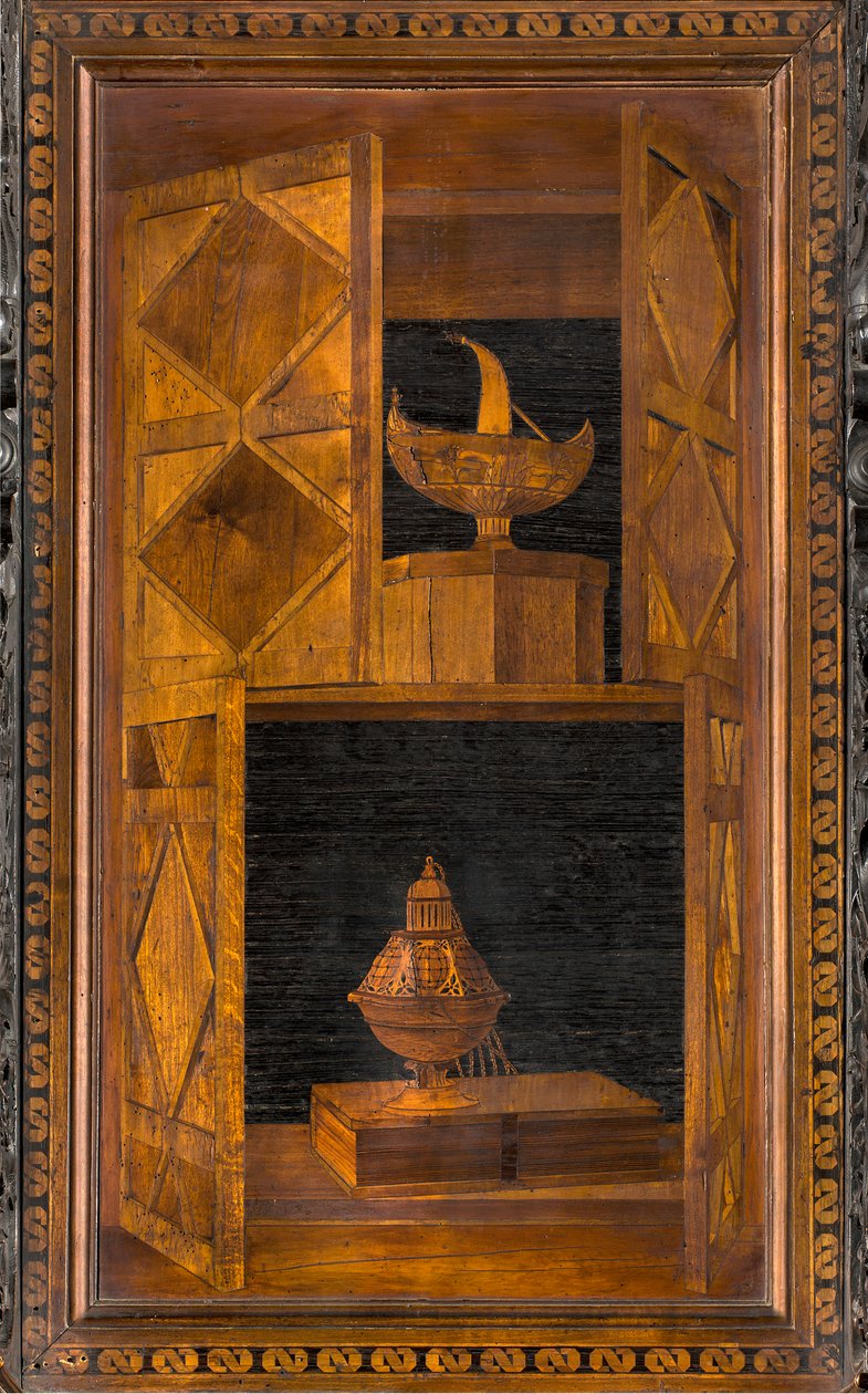 Lignaean-Kanonischer Chor, eingelegt von Giovanni Maria Platina 1484, oberer Stand von Giovanni Maria Platina