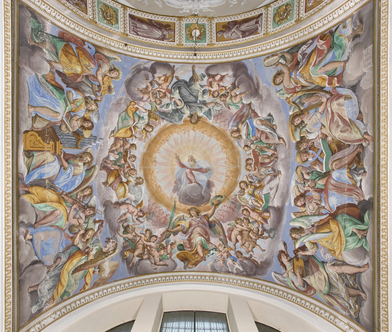 Gott in Herrlichkeit und musizierende Engel von Giovanni Mauro della Rovere