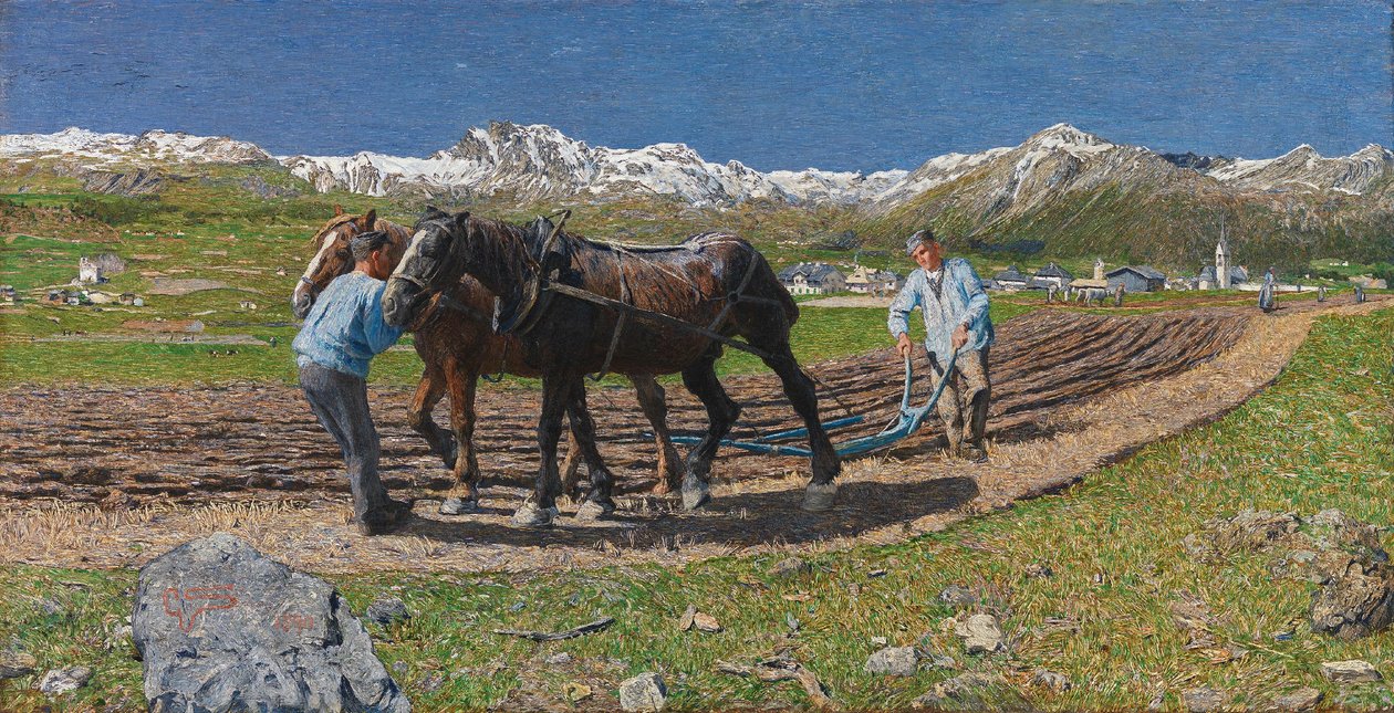 Das Pflügen von Giovanni Segantini