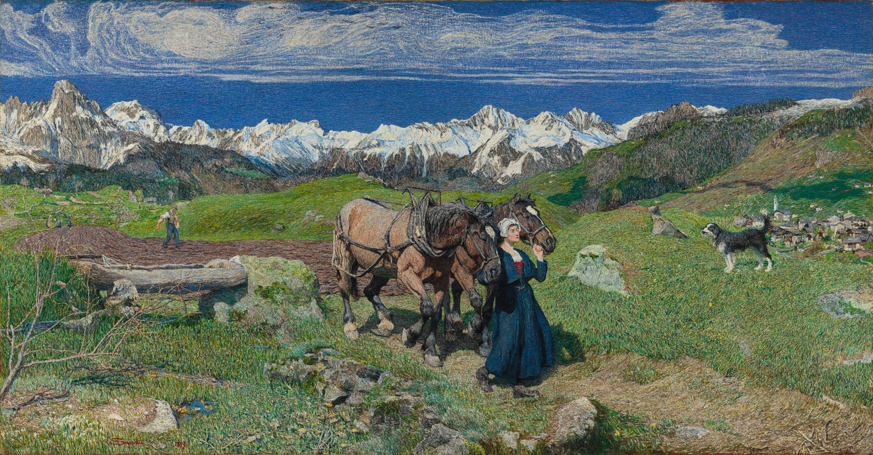 Frühling in den Alpen von Giovanni Segantini