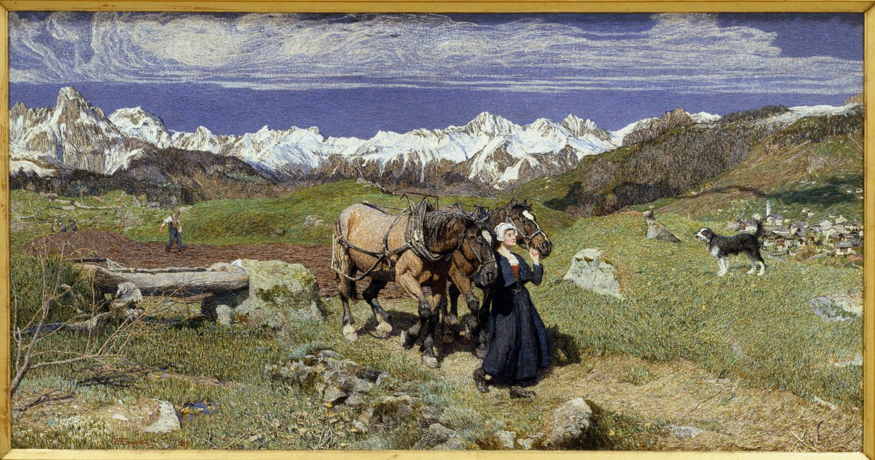 Die Alpen im Frühling von Giovanni Segantini