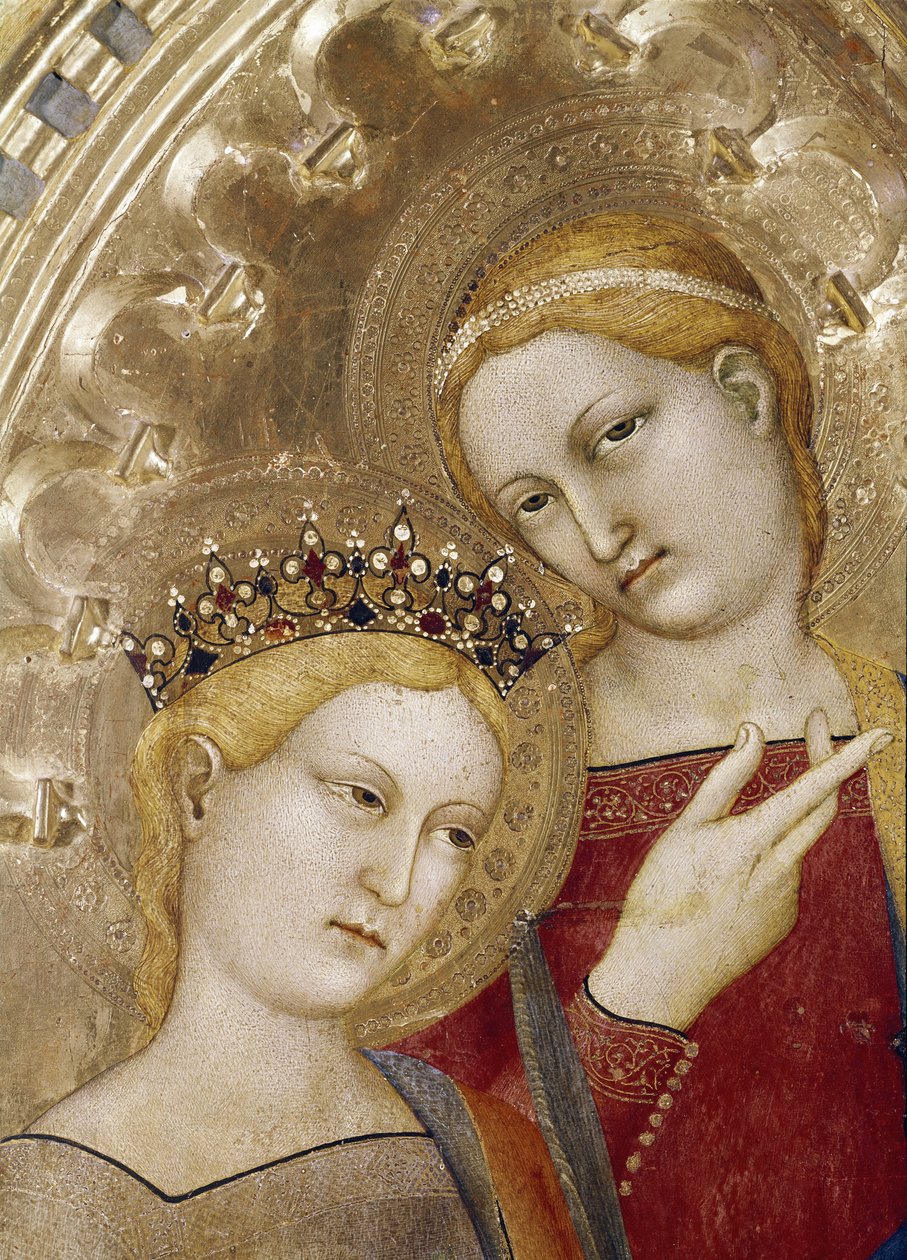 Heilige Katharina und Heilige Lucia - Öl auf Holz von Giovanni da Milano