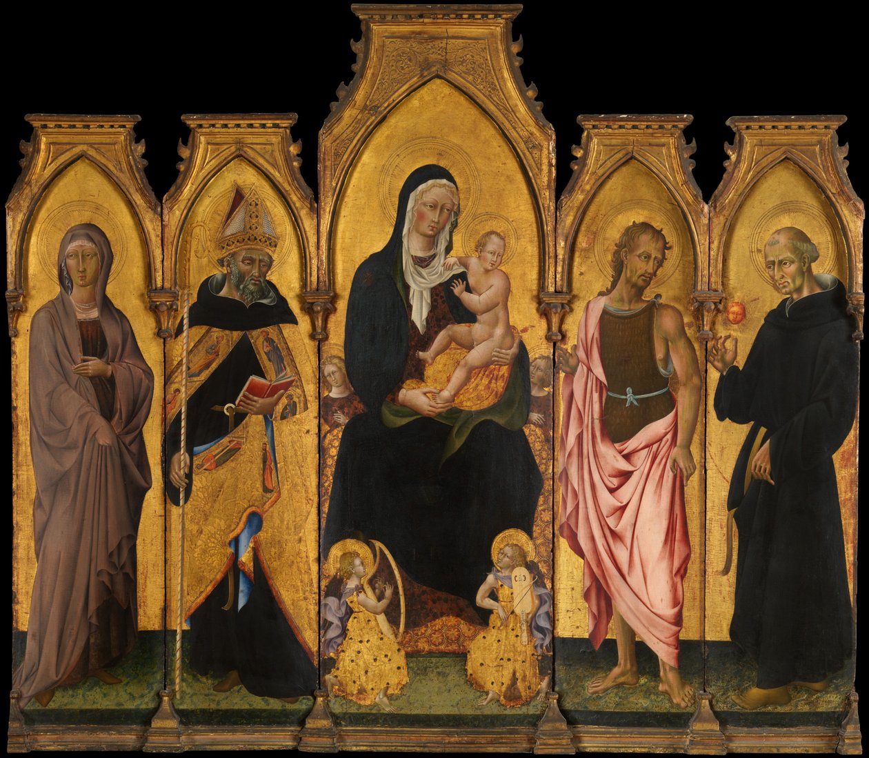 Madonna mit Kind und Heiligen, 1454 von Giovanni di Paolo