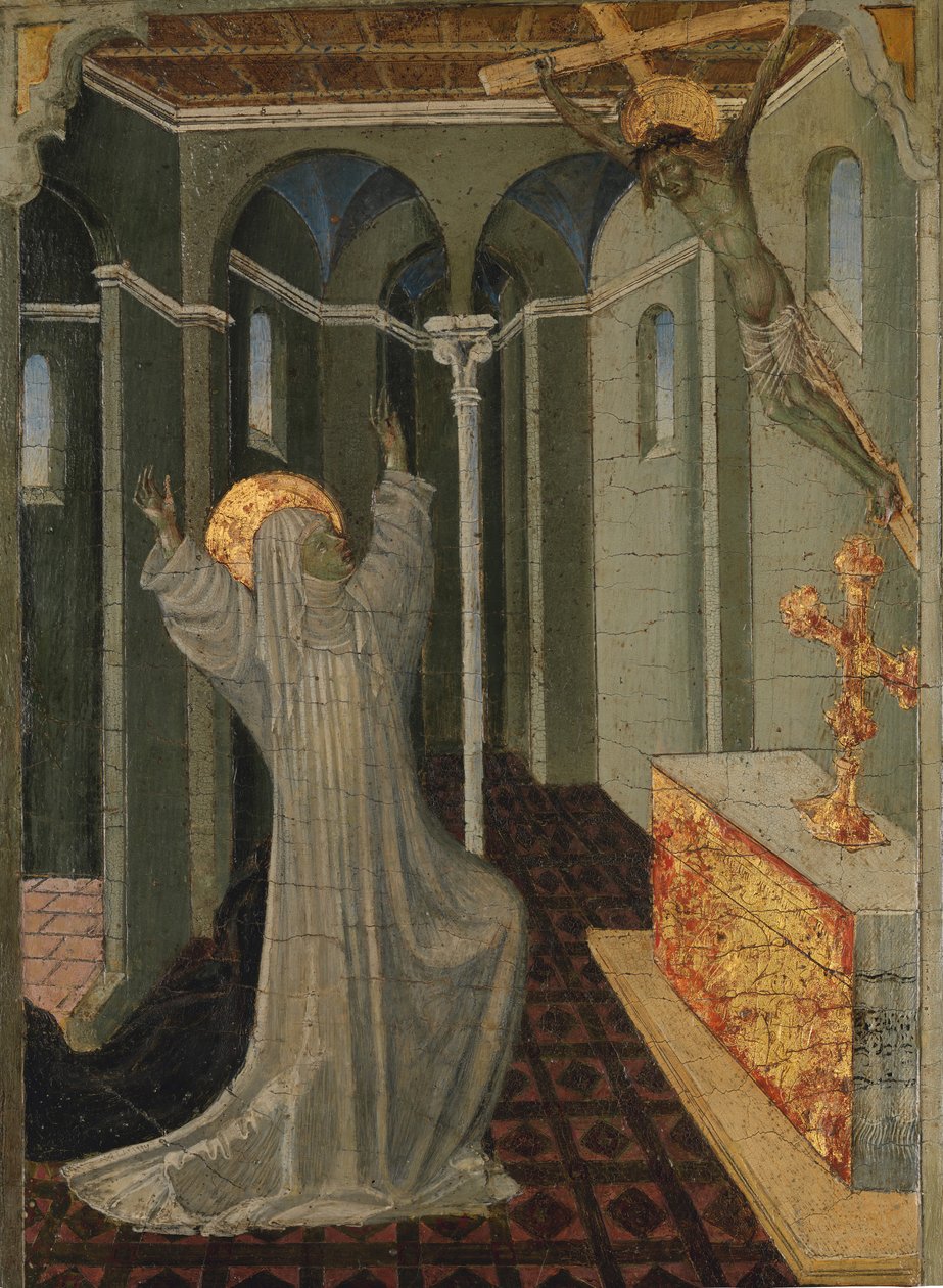 Heilige Katharina von Siena empfängt die Stigmata, ca. 1447-65 von Giovanni di Paolo