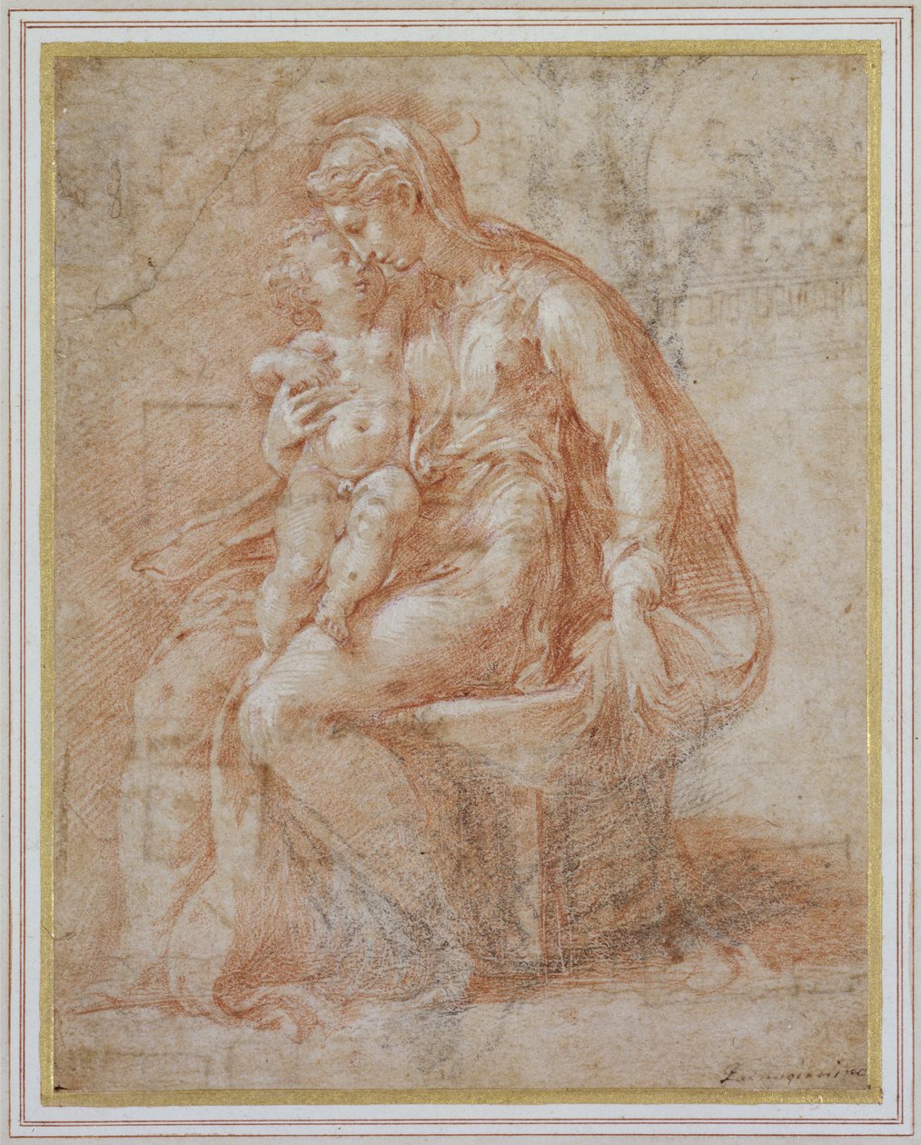 Die Madonna und das Kind von Girolamo Mazzola Bedoli