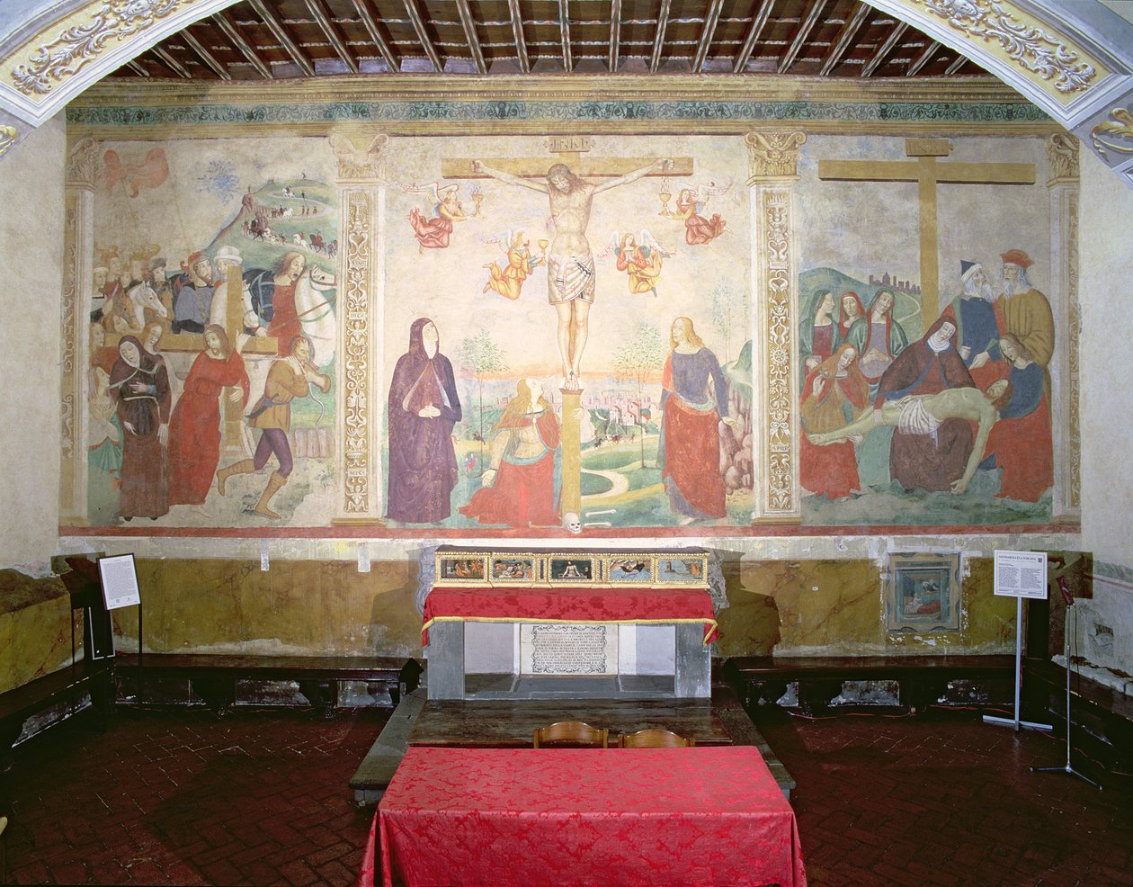 Der Weg nach Golgatha, Die Kreuzigung, Die Grablegung, aus dem Kapitelhaus von Girolamo Ristori