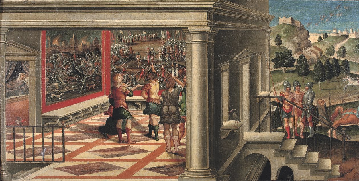 Szenen aus Orlando Furioso von Girolamo da Santacroce
