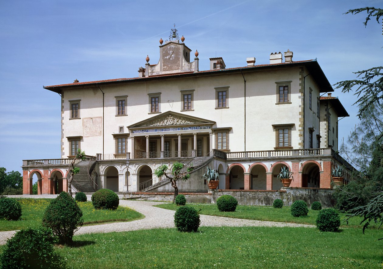 Die Medici-Villa, gebaut für Lorenzo den Prächtigen, 1480 von Giuliano Giamberti da Sangallo