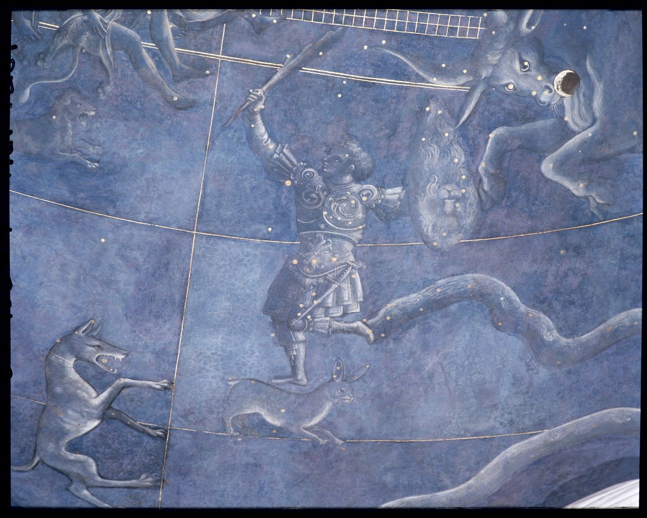 Der Weg der Sonne durch die Sterne in der Nacht des 4. Juli 1442 (Detail) von Giuliano dArrighi Pesello