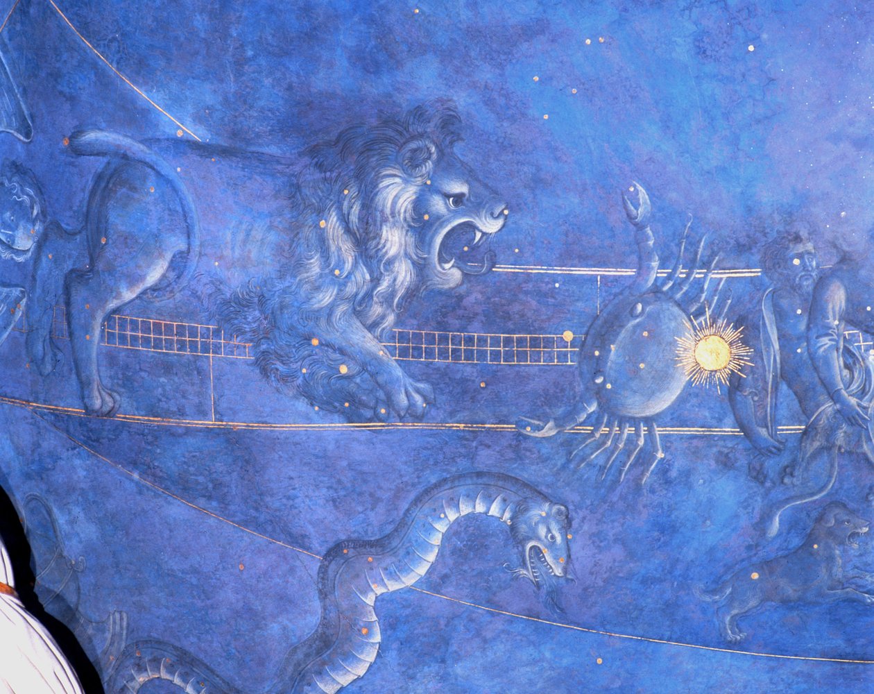Der Weg der Sonne durch die Sterne in der Nacht des 4. Juli 1442 (Detail) von Giuliano dArrighi Pesello