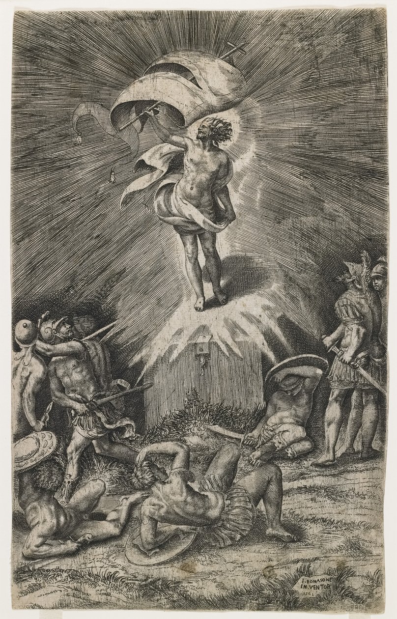Die Auferstehung, 1561 von Giulio Bonasone