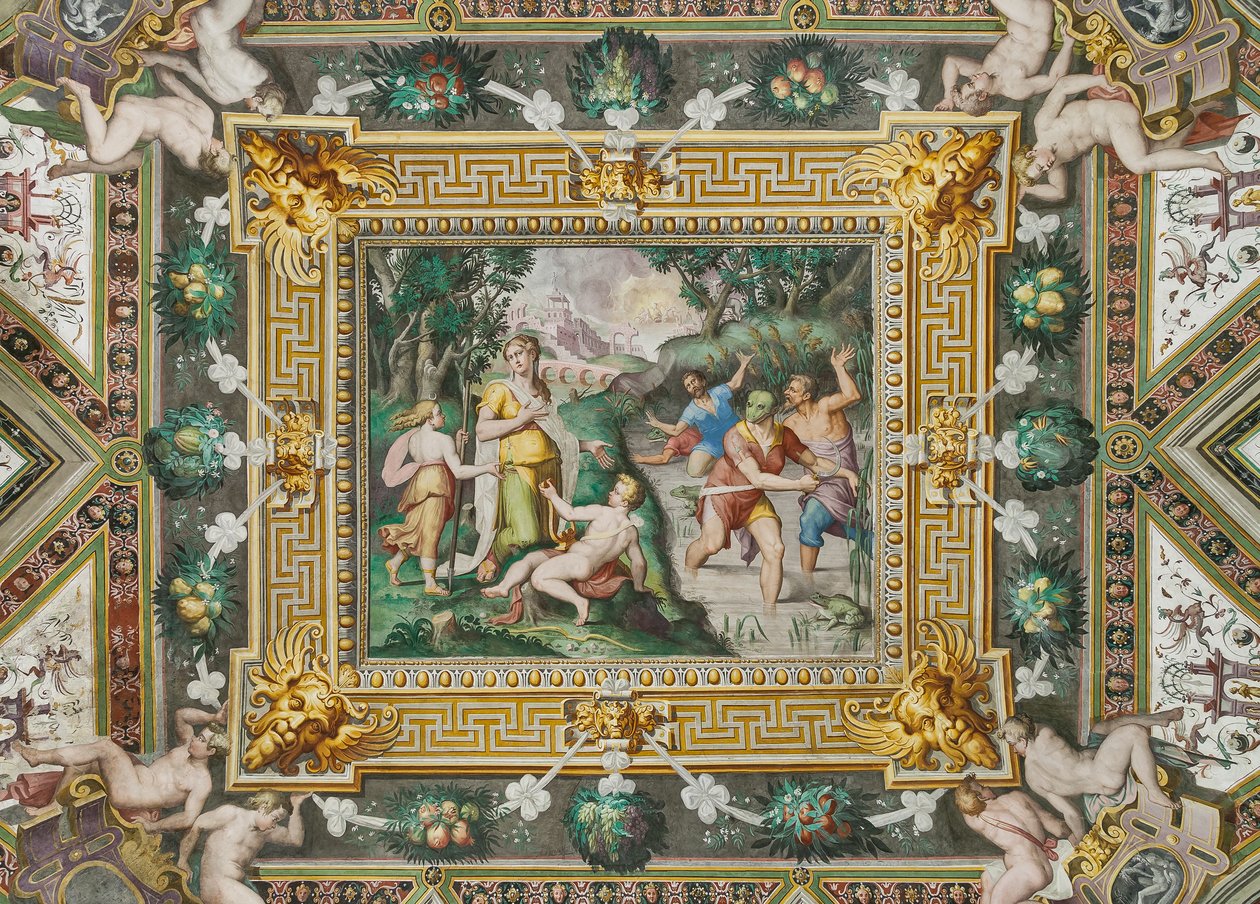 Halle der Latona: die Göttin, Rocca dei Rossi, San Secondo, Parma, Italien von Giulio (school of) (attr.to) Romano