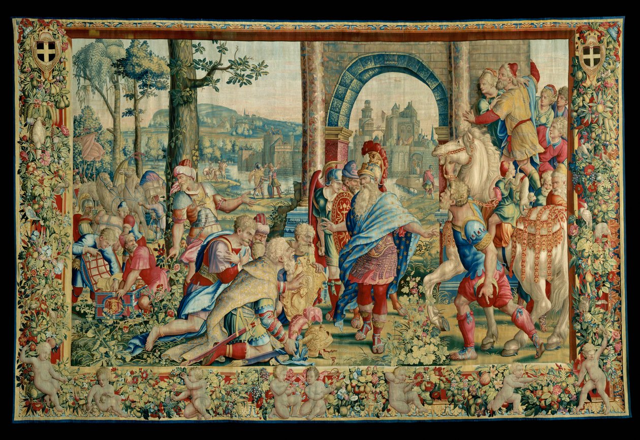 Die Geschichte von Scipio: Der Empfang der Gesandten von Giulio Romano