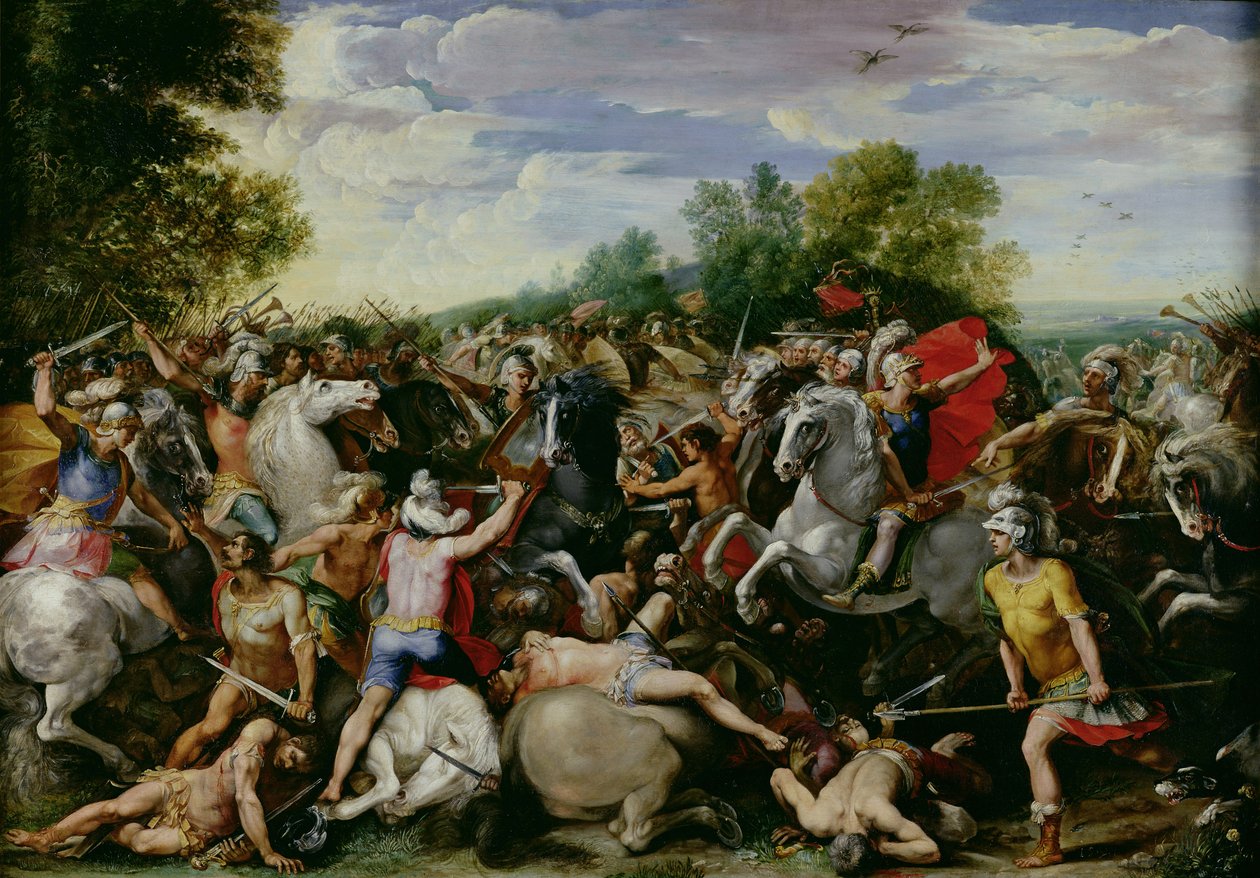 Der Sieg von Tullus Hostilius (672-640 v. Chr.) über die Streitkräfte von Veii und Fidenae von Giuseppe (1568 1640) Cesari