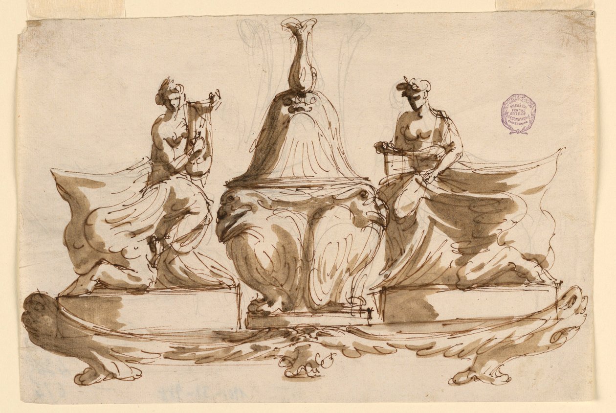 Entwurf für ein Tintenfass von Giuseppe Bernardino Bison