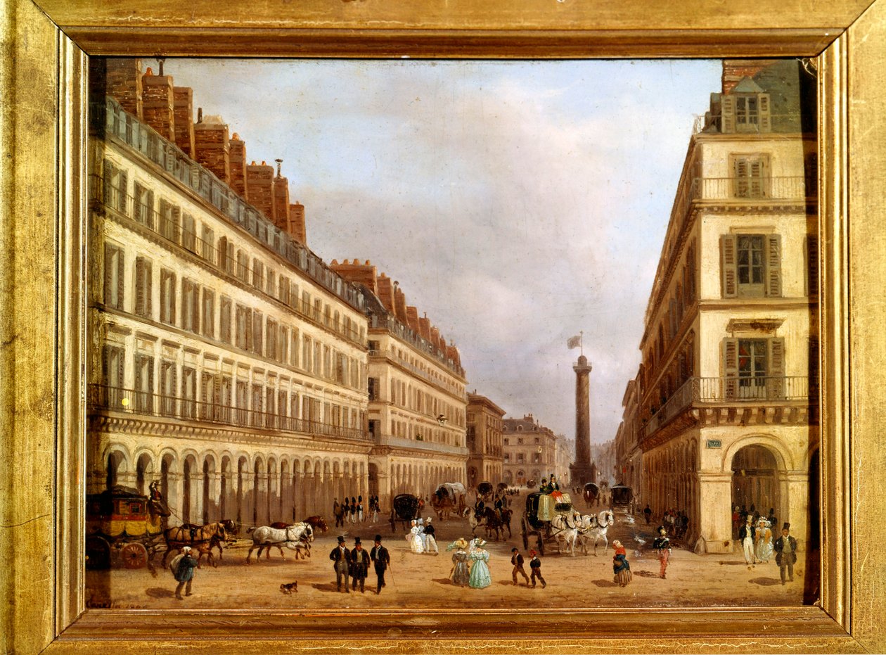 Die Rue Castiglione in Paris im Jahr 1829 von Giuseppe Canella