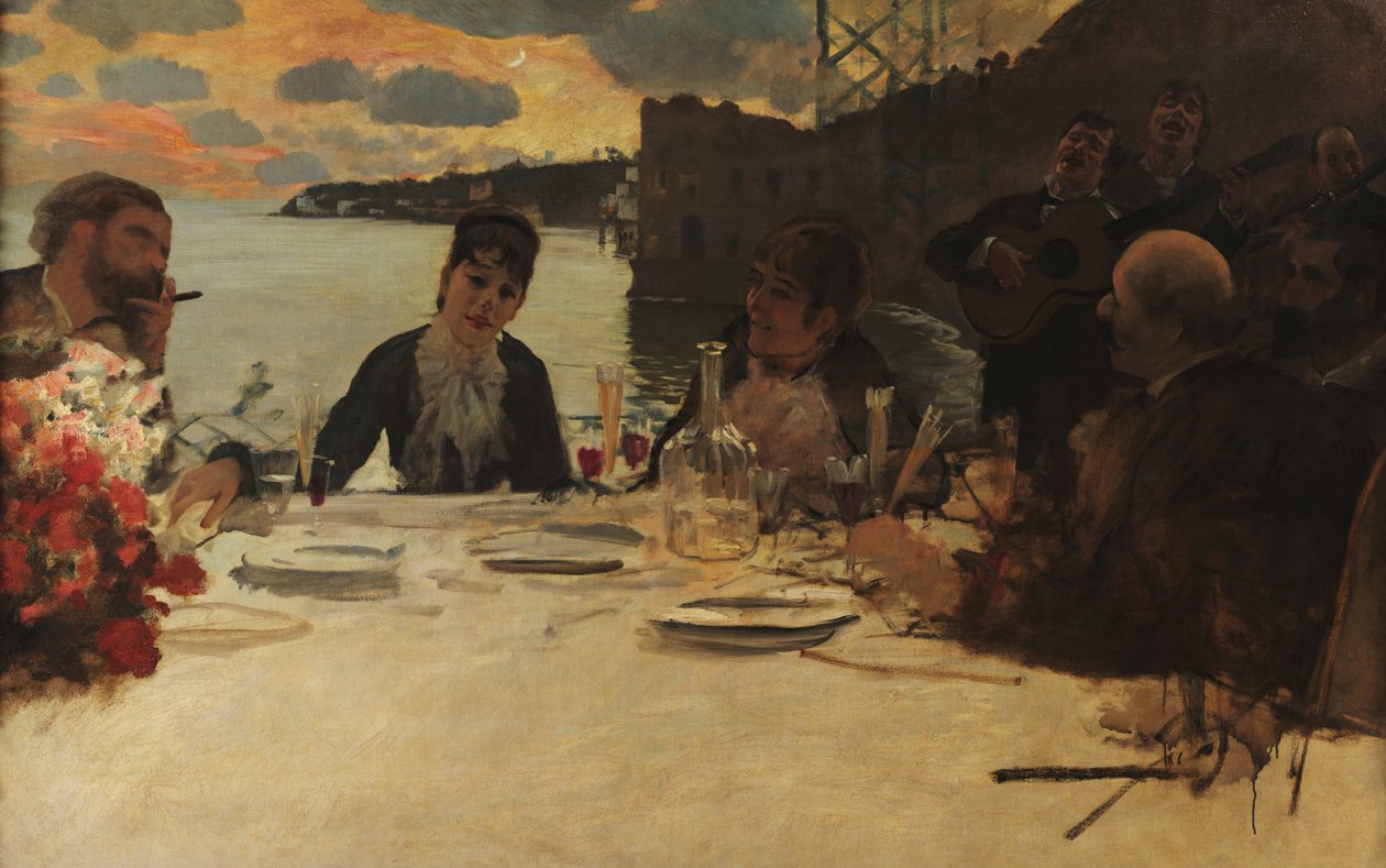 Mittagessen in Posillipo von Giuseppe de Nittis