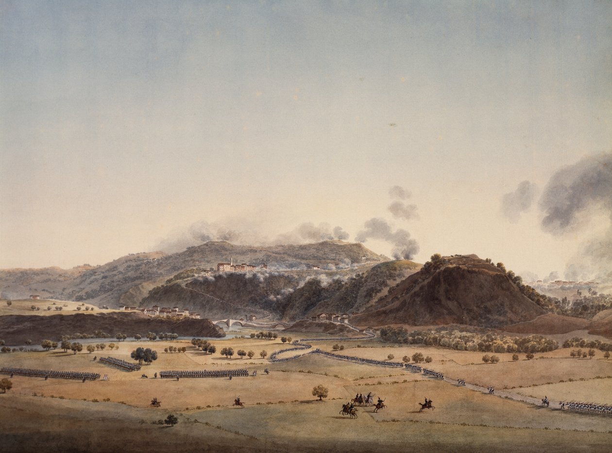 Schlacht von Dego, Angriff der Divisionen von Massena und Laharpe, 14. April von Giuseppe Pietro Bagetti