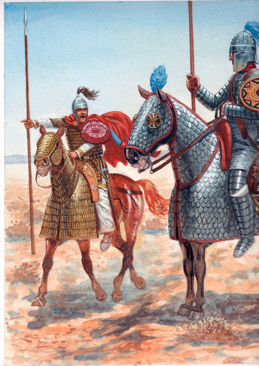 Kataphrakten und Clibanarii des späten Römischen Reiches von Giuseppe Rava