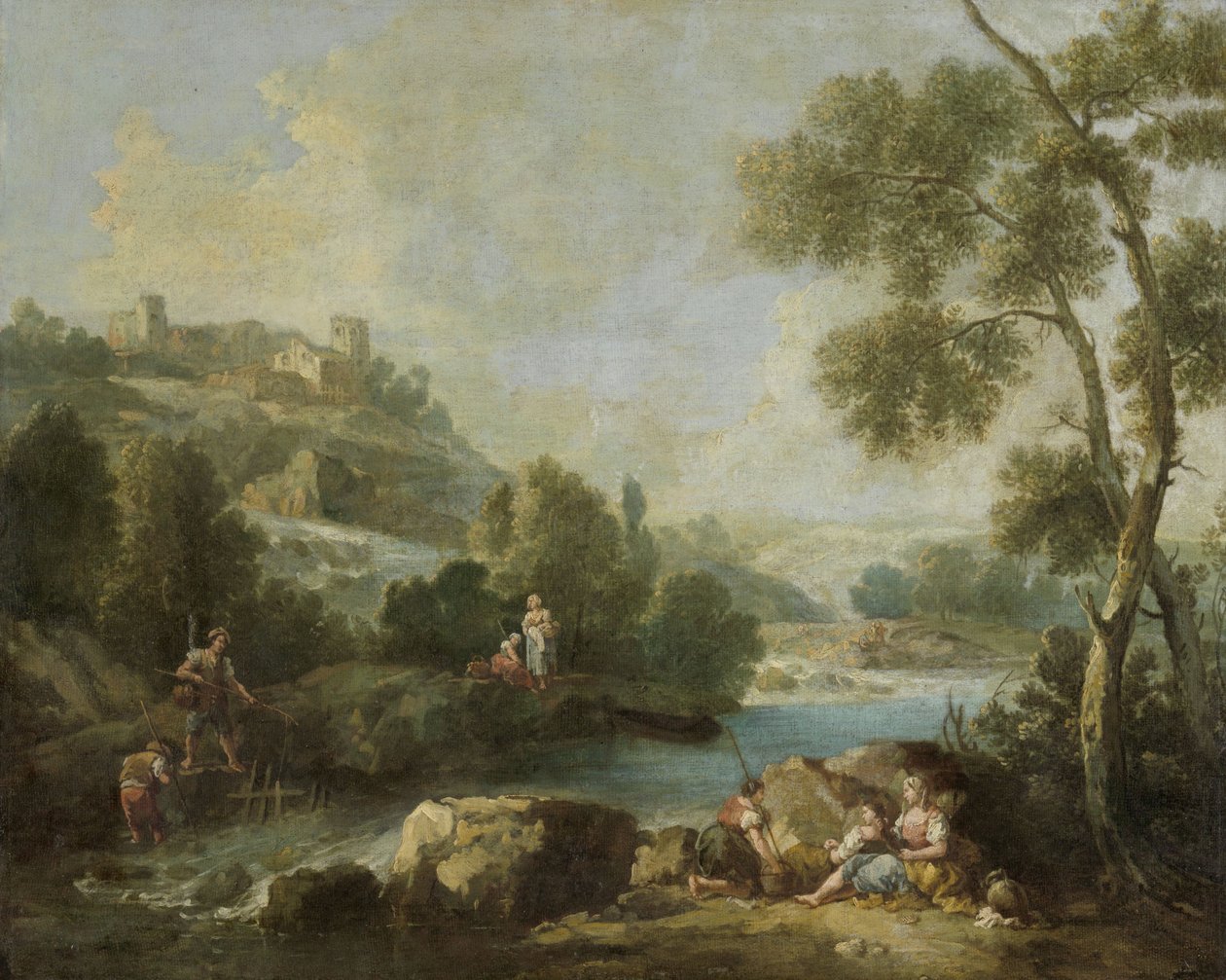 Landschaft mit Figuren von Giuseppe Zais