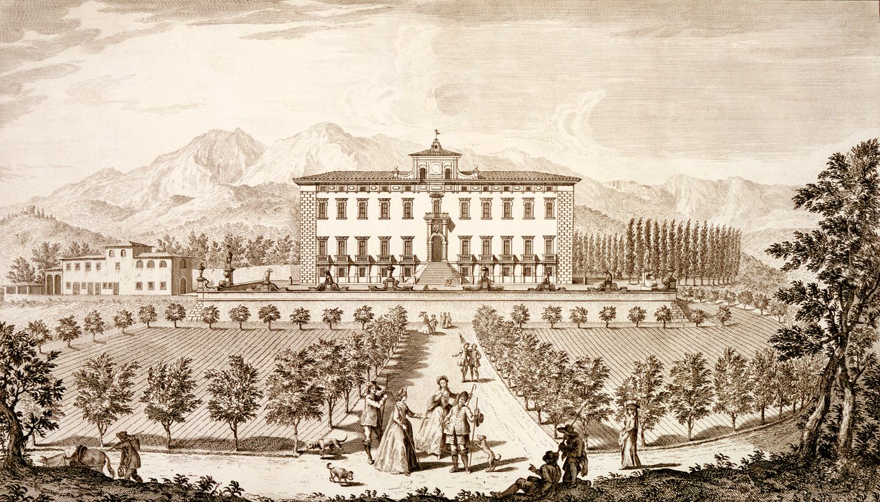 Blick auf die Villa del Barone, aus 