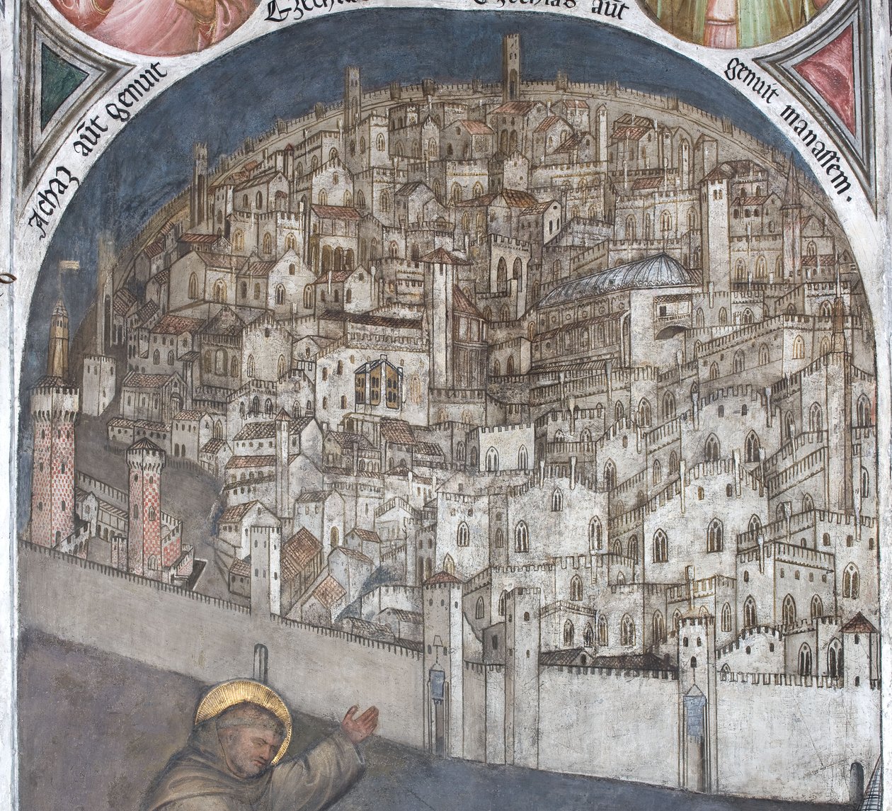 Ansicht von Padua im 14. Jahrhundert - Basilika des Heiligen Antonius von Giusto de Menabuoi