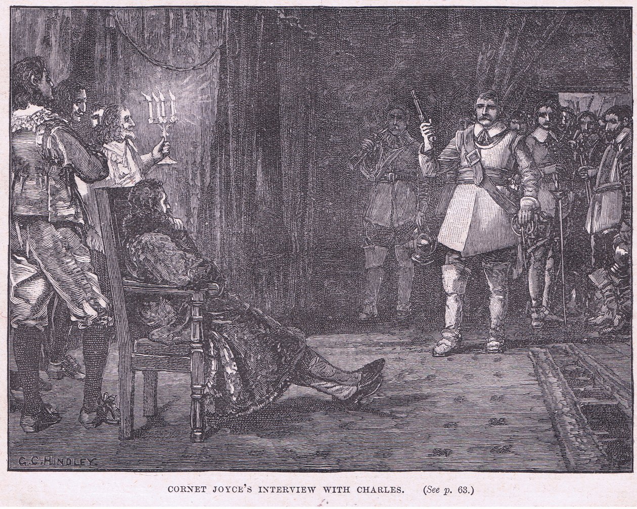 Interview von Cornet Joyce mit Karl I., 1647 n. Chr. von Godfrey C. Hindley