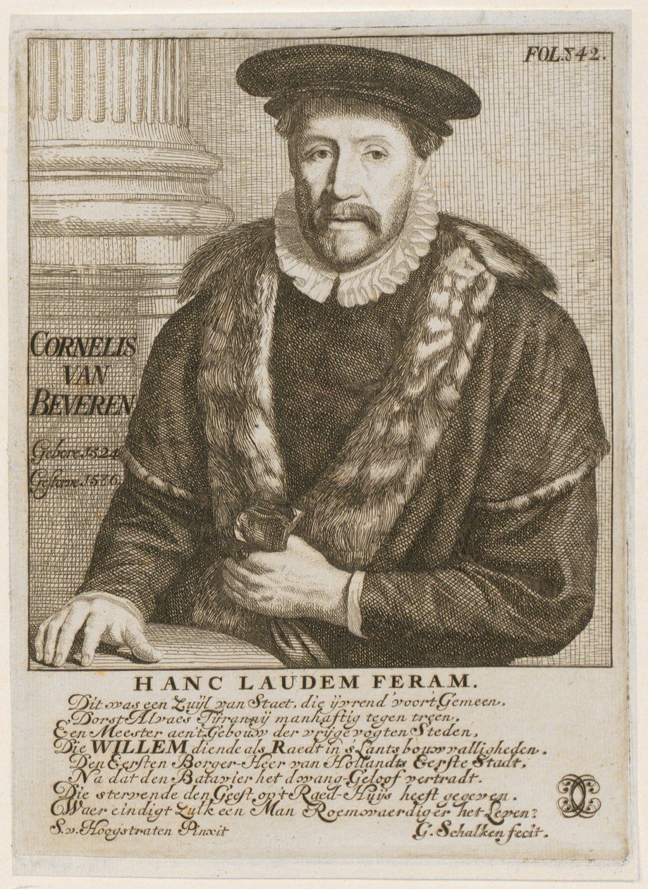Porträt von Cornelis Beveren, Bürgermeister von Dordrecht von Godfried Schalcken