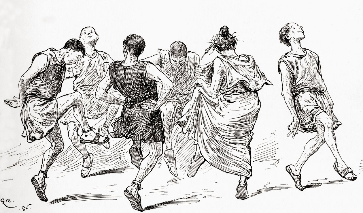 Szene aus William Shakespeares Stück Ein Sommernachtstraum, Akt V, Szene 1, Ein Tanz, aus Die Werke von William Shakespeare, veröffentlicht 1896 von Gordon Frederick Browne