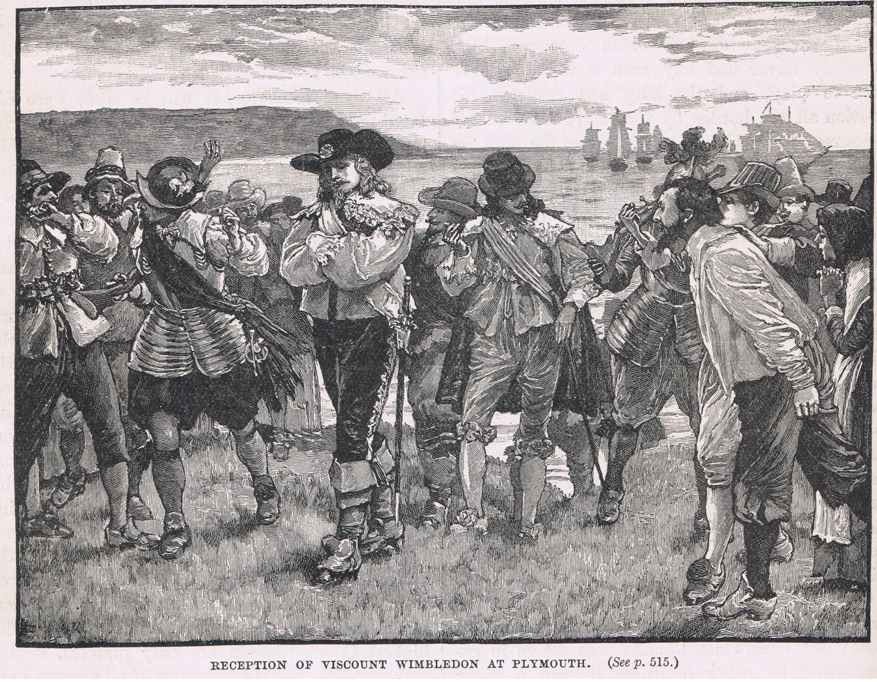 Empfang von Viscount Wimbledon in Plymouth, 1626 von Gordon Frederick Browne