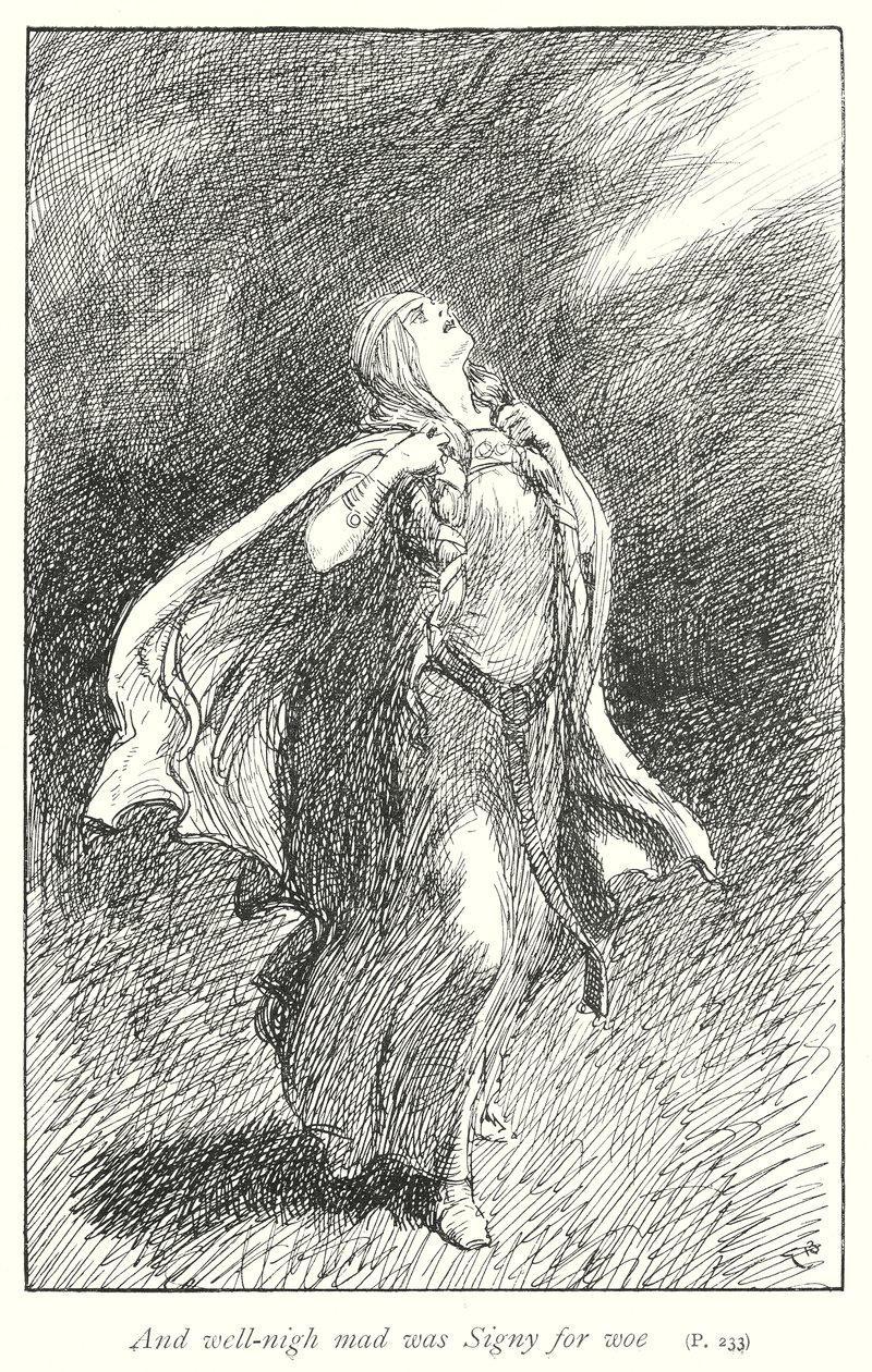 Und fast wahnsinnig war Signy vor Kummer von Gordon Frederick (after) Browne