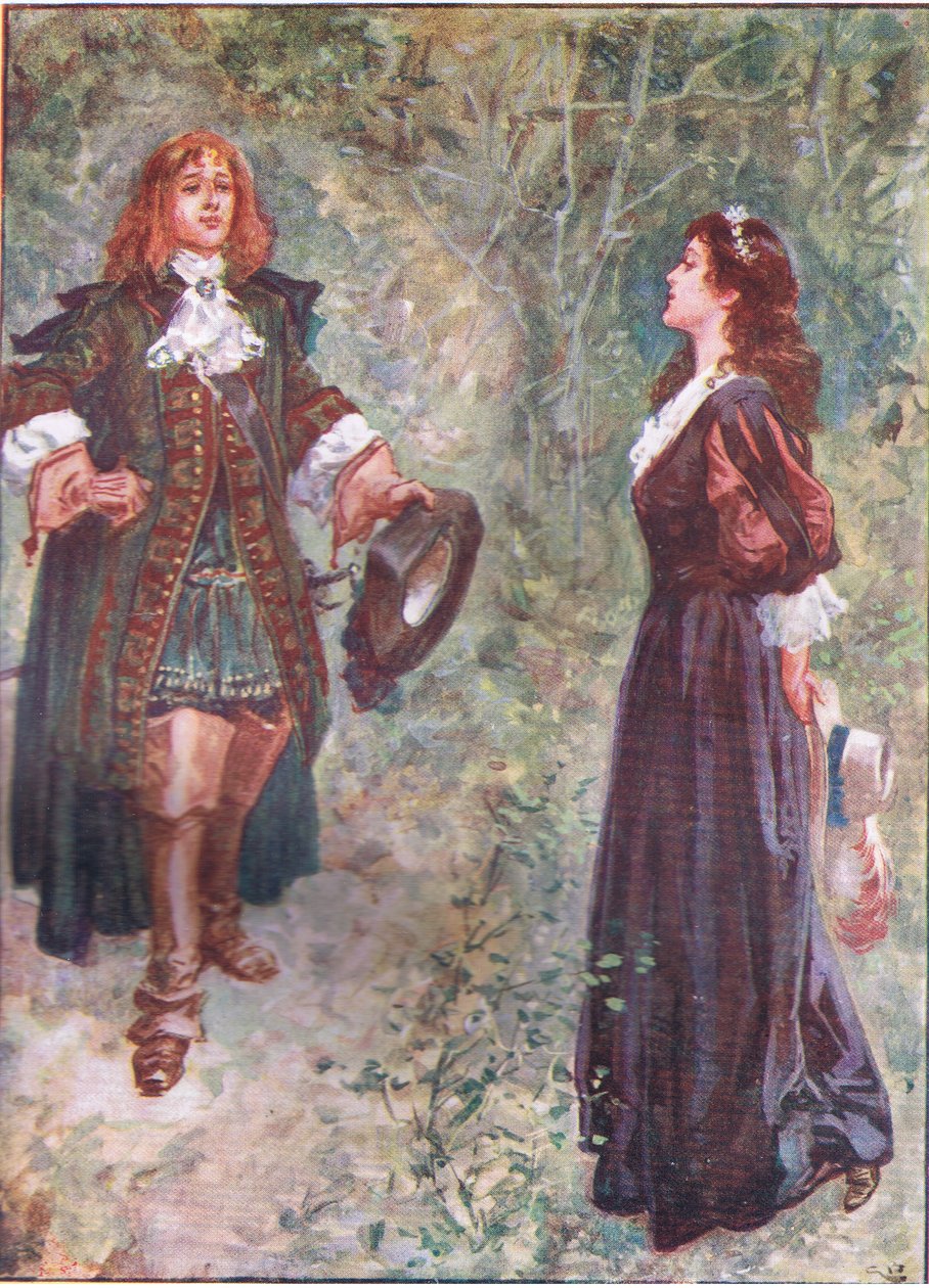 "Bin ich jetzt nach deinem Geschmack, Cousin?", aus Lorna Doone, veröffentlicht von W & R Chambers Ltd, 1921 von Gordon Frederick Browne