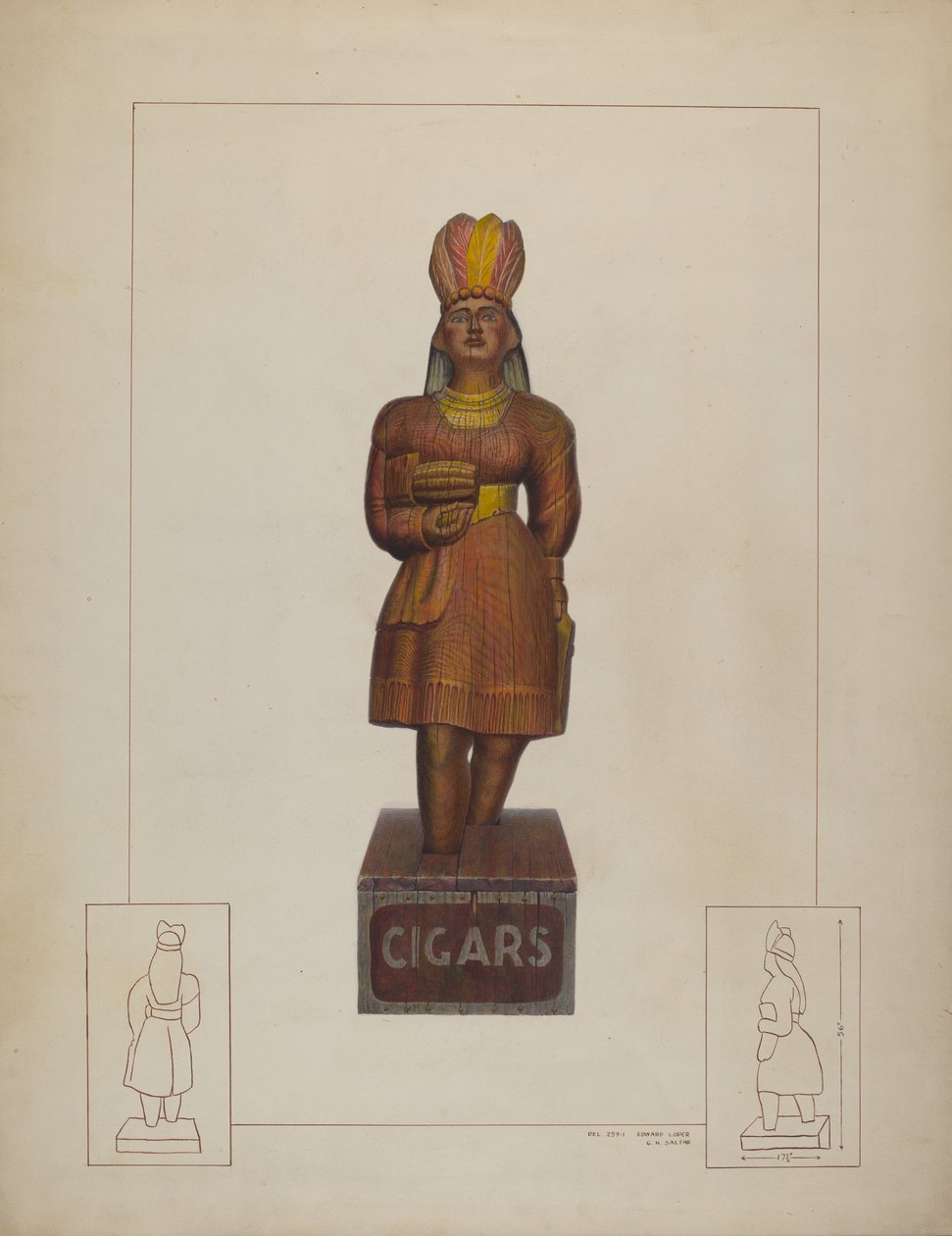 Indianer im Zigarrenladen von Gordon Saltar and Edward L. Loper
