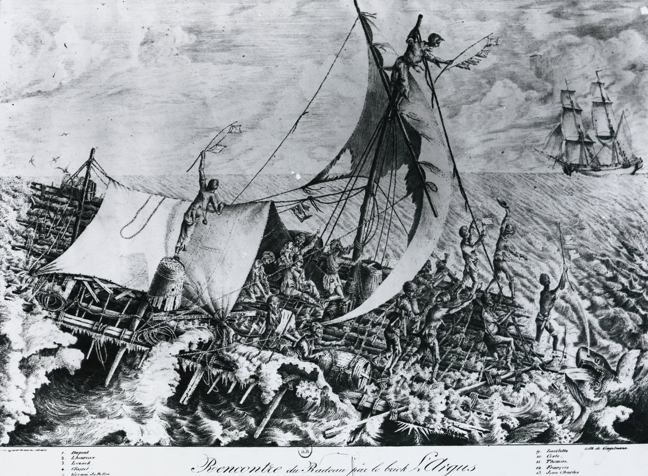 Schiffswrack der Fregatte Medusa (2. Juli) von Gottfried or Godefroy Engelmann
