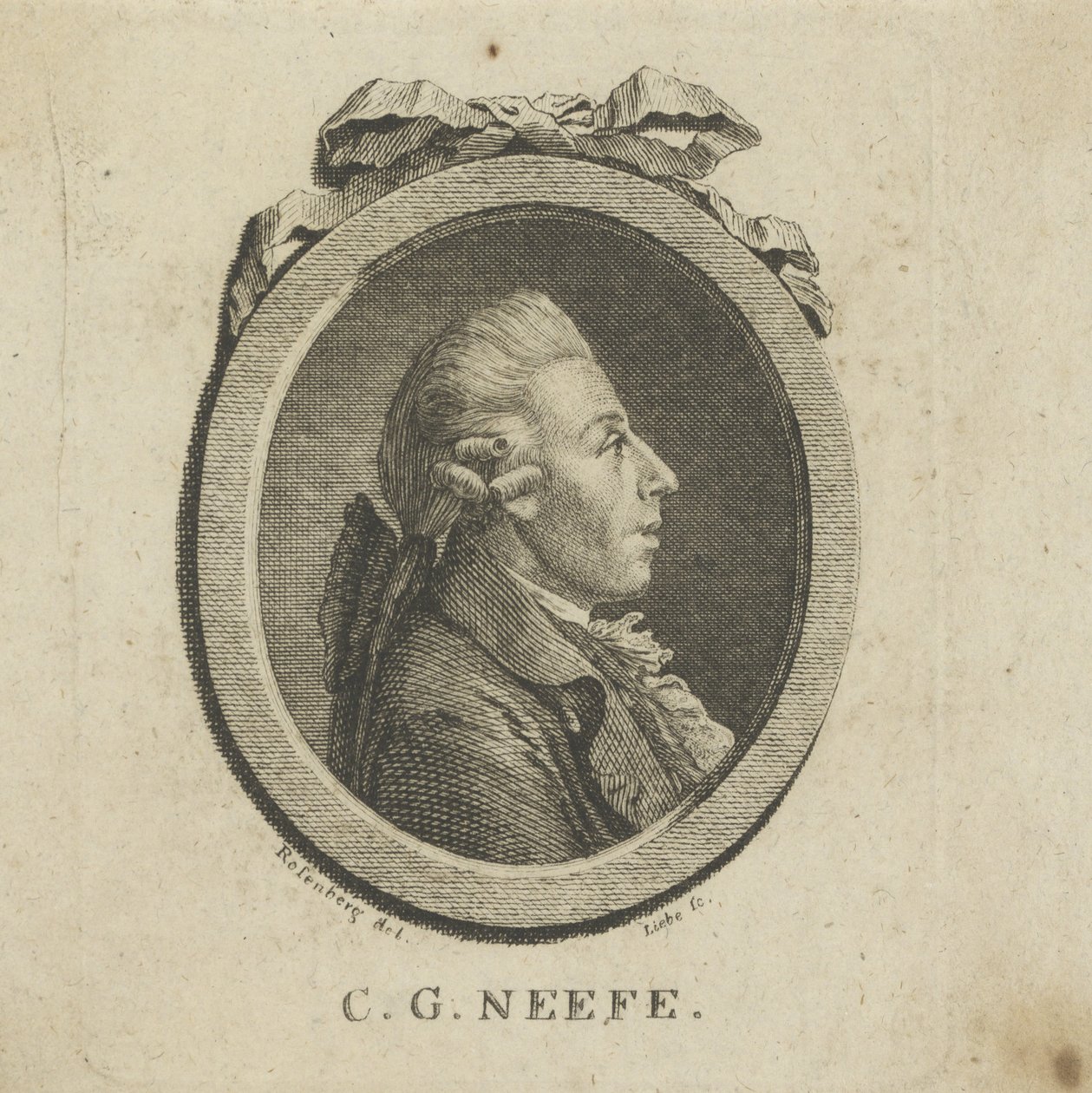 Porträt des Komponisten Christian Gottlob Neefe 1748-1798, ca. 1780 von Gottlob August Liebe