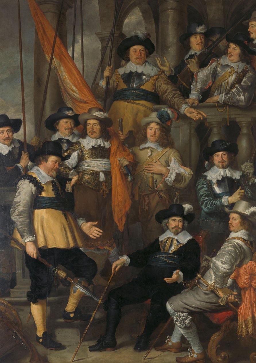 Offiziere und andere Bürgerwehrmänner des Distrikts XVIII in Amsterdam von Govaert Flinck