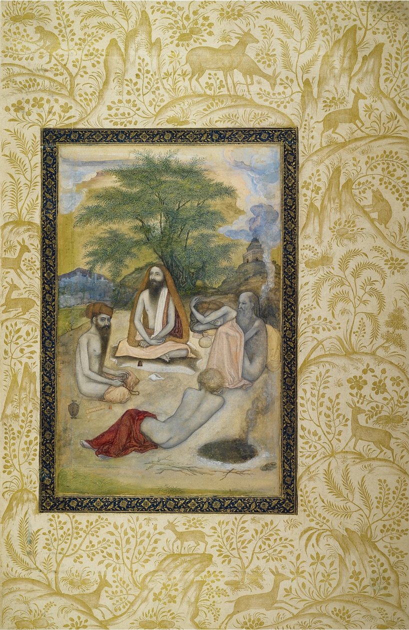 Fünf heilige Männer, ein Blatt aus dem St. Petersburg Album von Govardhan