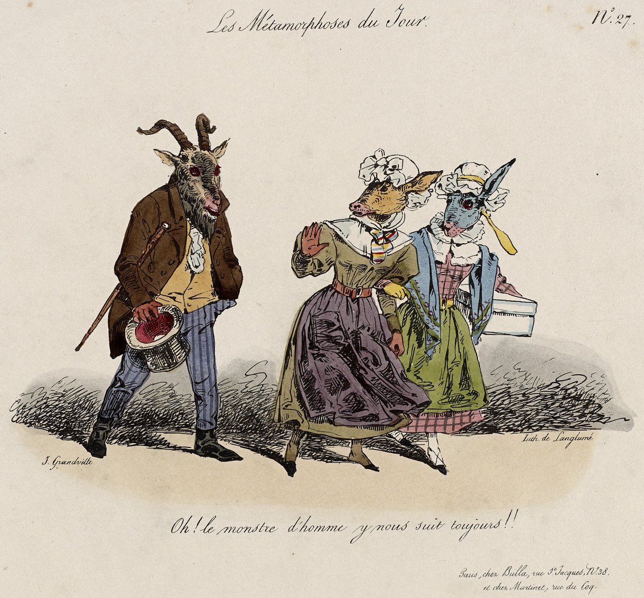 Die Metamorphosen des Tages, Nr. 27 von Grandville
