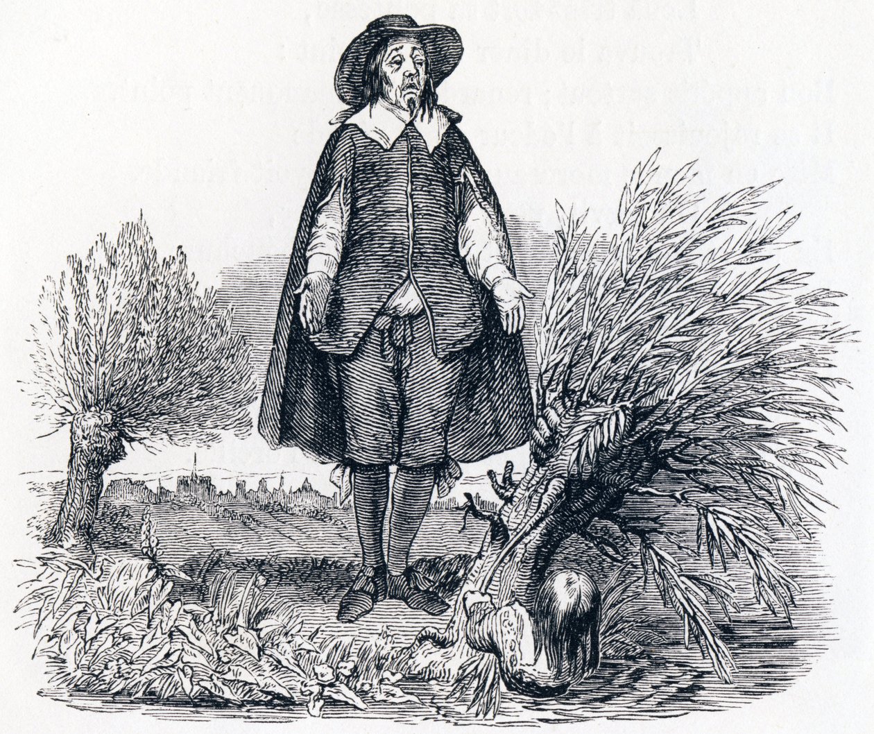 Das Kind und der Lehrer - Fabeln von La Fontaine von Grandville