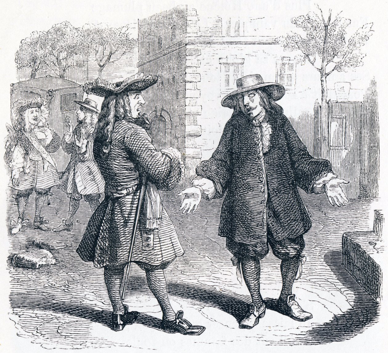 Die Undankbarkeit und die Ungerechtigkeit der Menschen gegenüber dem Glück - Fabeln von La Fontaine von Grandville