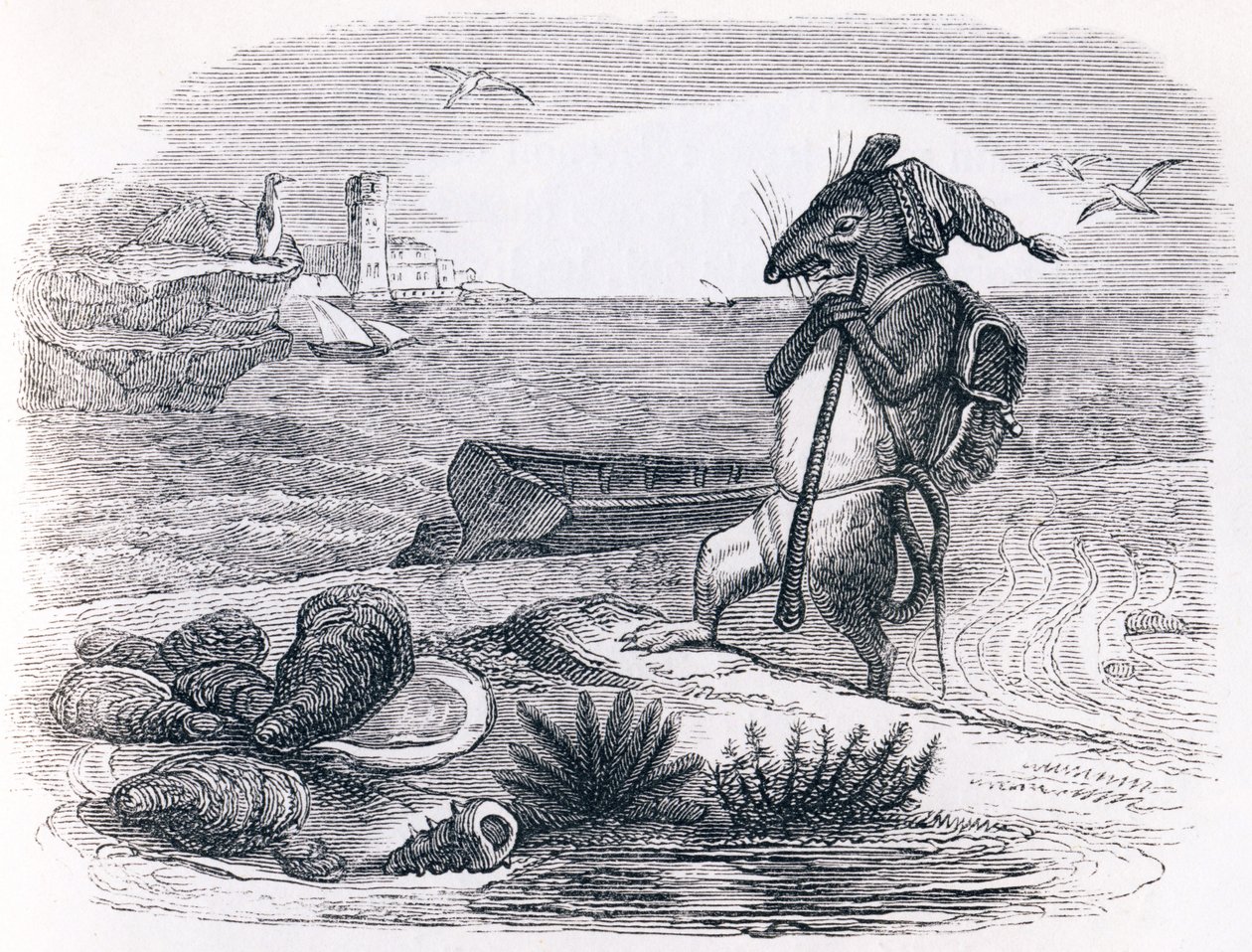 Die Ratte und die Auster von Grandville