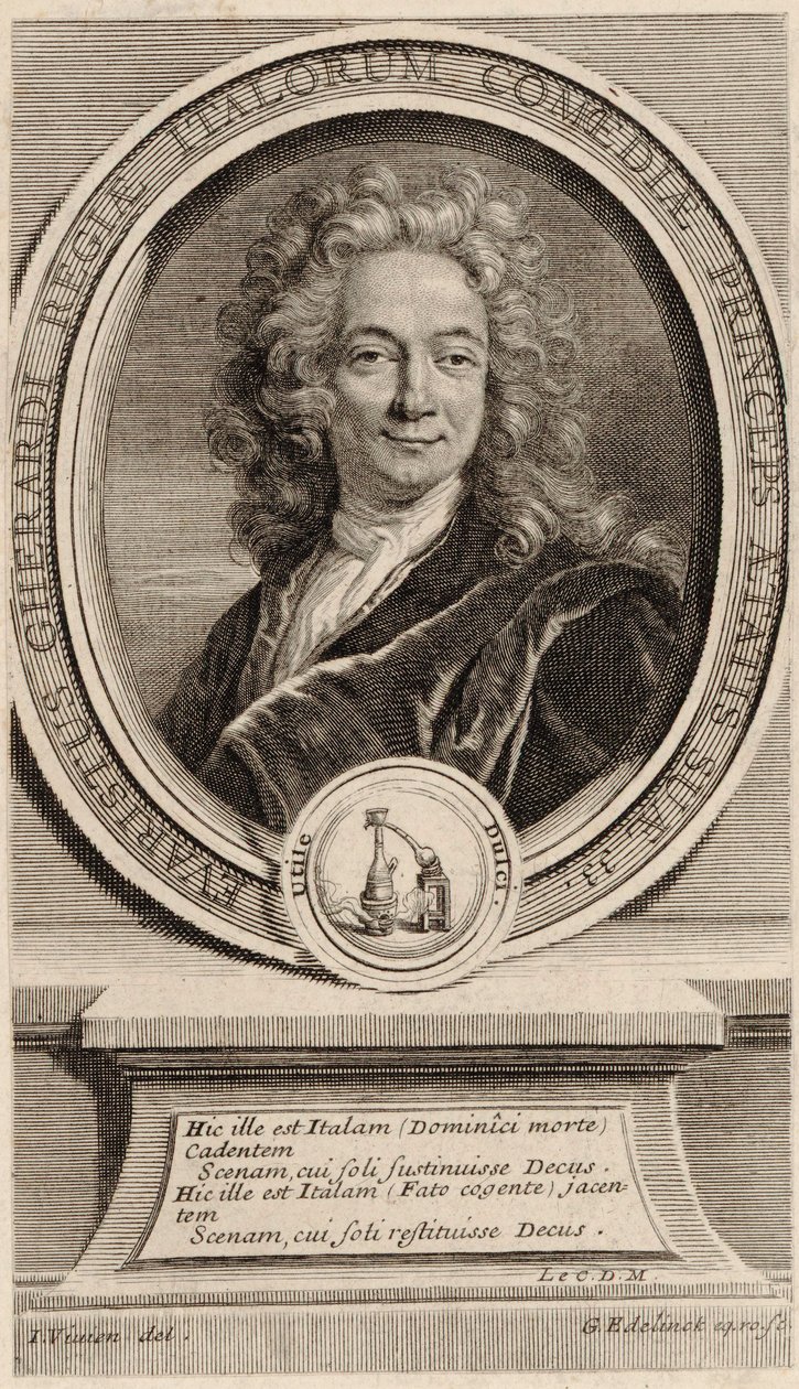 Porträt des italienischen Schauspielers und Autors Evaristo Gherardi von Gérard Edelinck