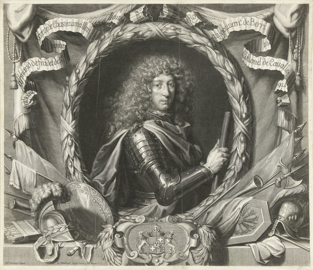 Porträt von Antoine-Armand de Fradet de Saint-Aoust von Gérard Edelinck