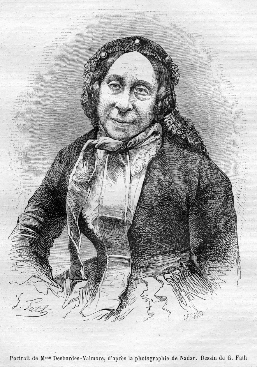Marceline Desbordes Valmore Porträtgrab von «Gérard» d’après Georges Fath d’après Nadar