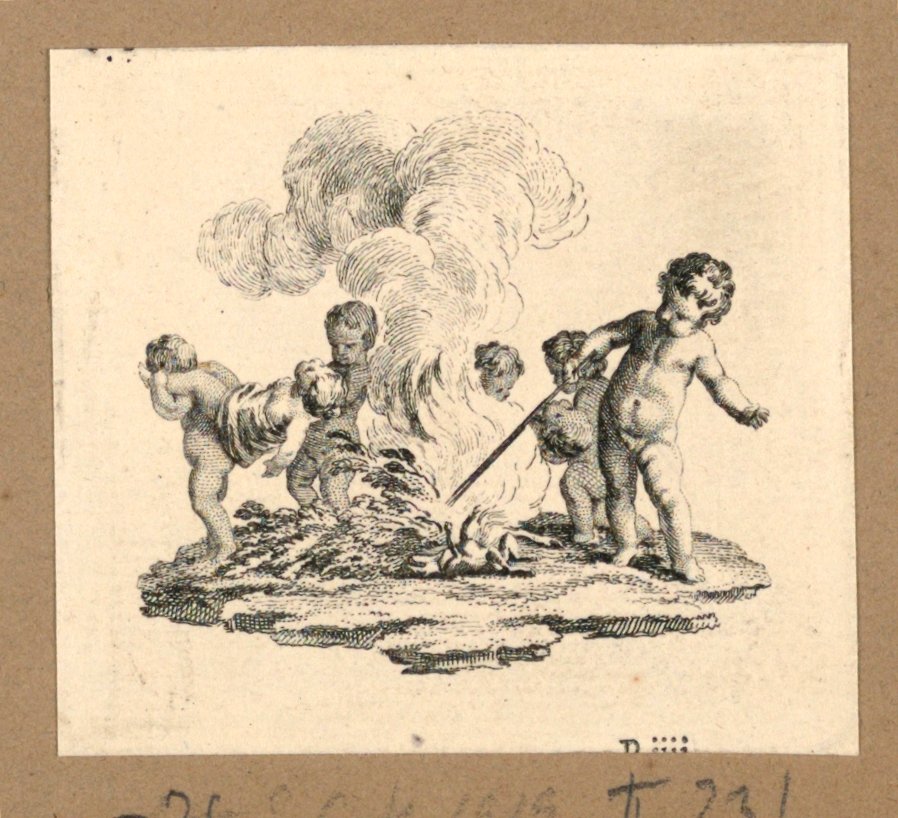 Der Tod von zwei Kindern von Gravelot