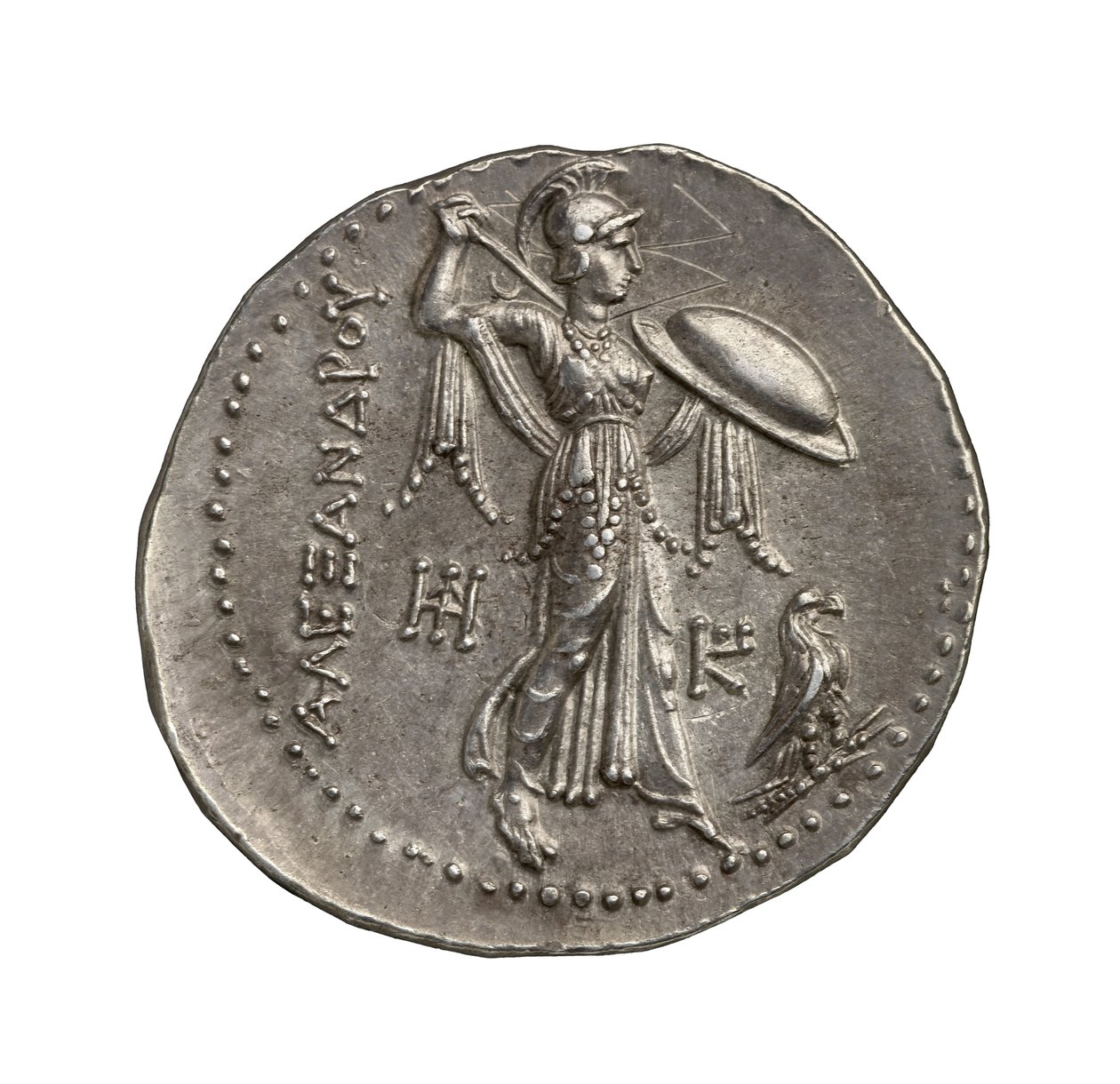 Antike griechische (ptolemäische) Silbermünze aus Alexandria, 295 v. Chr. (Silber) von Greek
