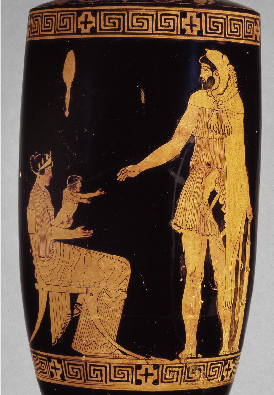 Attische rotfigurige Lekythos, die Herakles darstellt (Detail) von Greek